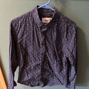 Goodfellow & Co Dark Blue Patterned Shirt